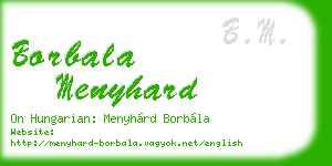 borbala menyhard business card