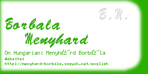 borbala menyhard business card